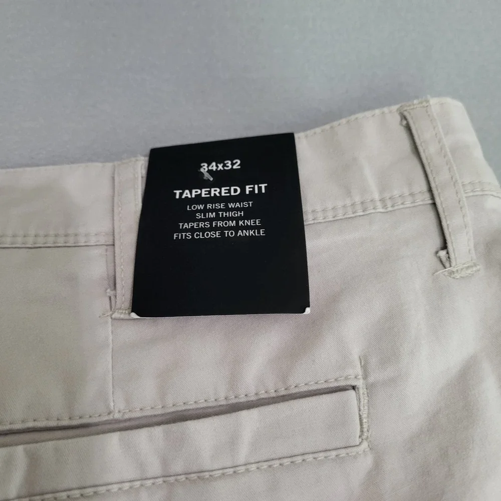 NWT‎ Kenneth Cole Techni-Cole Tapered Fit Stretch Lightweight Pants Men's 34x32